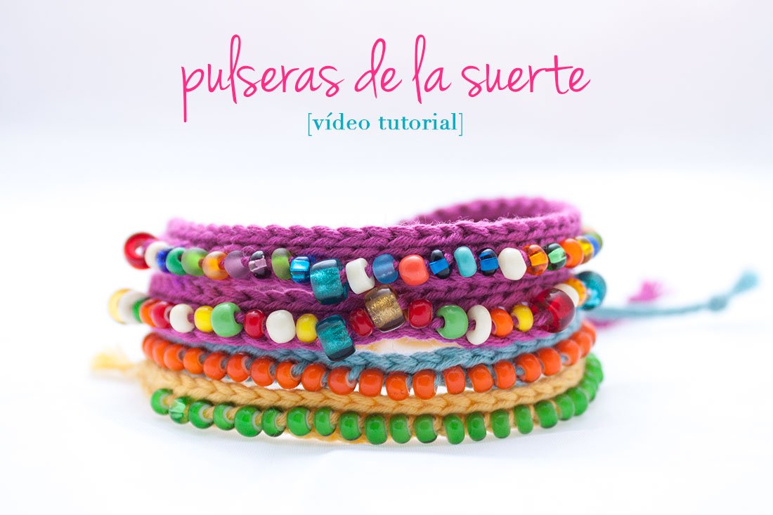 Cómo hacer una pulsera de ganchillo con bolitas