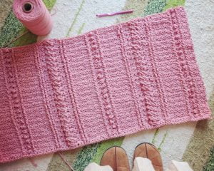 Manta de ganchillo bluu